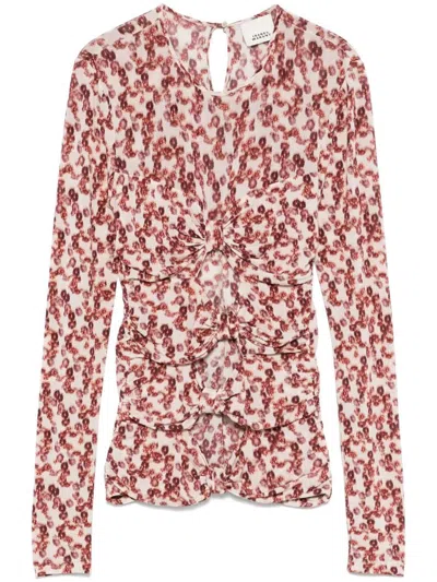 Isabel Marant Gladice Top Featuring Bow Detailing In Multi