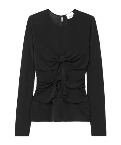 Isabel Marant Gladice Bow-detailed Cutout Stretch-jersey Top In Multi