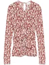 Isabel Marant Gladice Top Garnet In Pink