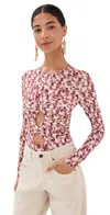 Isabel Marant Gladice Top Garnet In Pink
