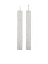 Isabel Marant Tassel Chain Crystal Embellished Earrings In Silver
