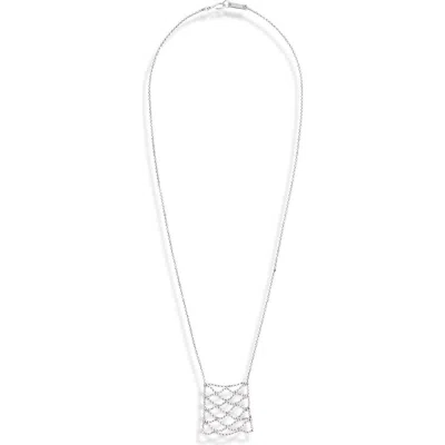 Isabel Marant Glass Crystal Long Necklace In Metallic