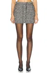 Isabel Marant Gleny Tweed Mini Skirt In Black & Ecru