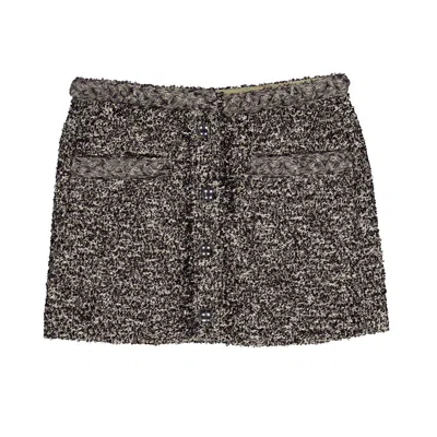 Isabel Marant Gleny Tweed Mini Skirt In Gray