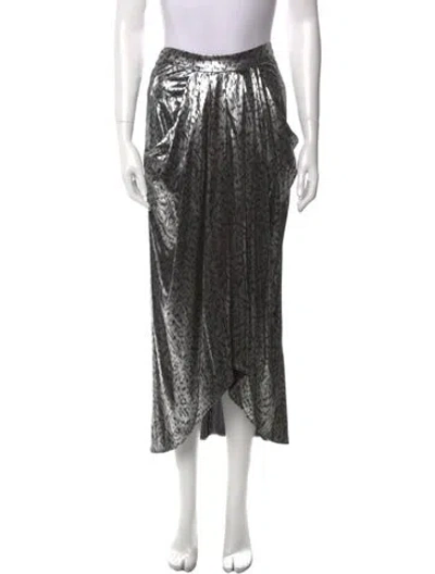 Pre-owned Isabel Marant Glitter Accents Midi Length Skirt W/ Tags In Gray