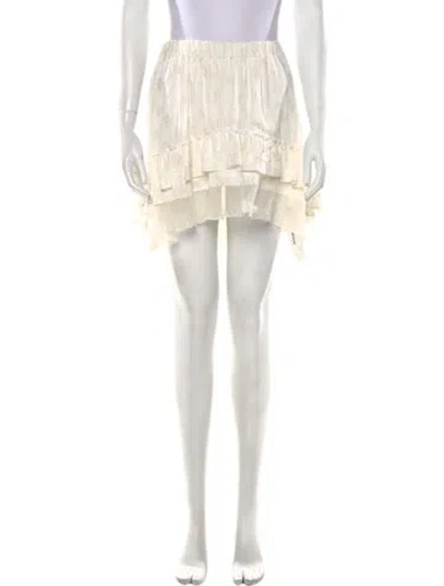 Pre-owned Isabel Marant Glitter Accents Mini Skirt W/ Tags In Neutral
