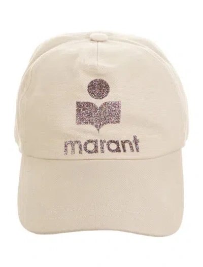 Pre-owned Isabel Marant Glitter Embellished Baseball Cap In Neutrals