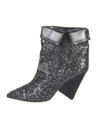 Pre-owned Isabel Marant Glitter Glitter Accents Boots In Gray