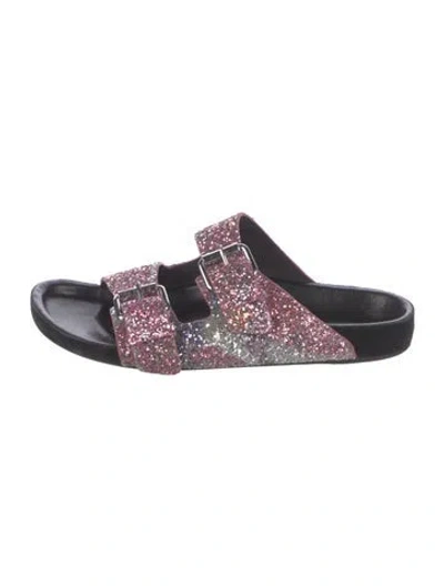 Pre-owned Isabel Marant Glitter Printed Slides