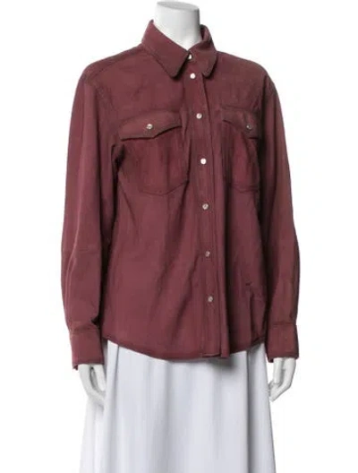 Pre-owned Isabel Marant Goat Leather Jacket In Pink