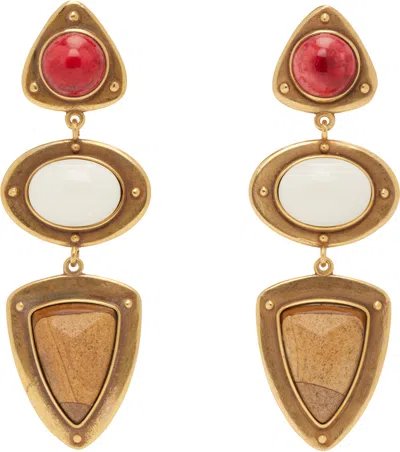 Isabel Marant Gold Dees Earrings In Natural/light Brass