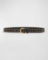 Isabel Marant Zap Leather Belt In Black