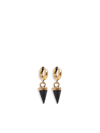 Isabel Marant Charm Detail Drop Earrings In Gold