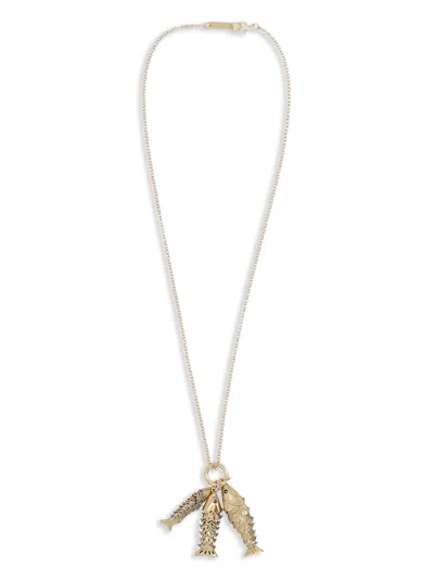 Isabel Marant River Fish Pendant Necklace In Dore