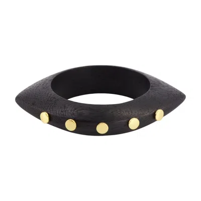 Isabel Marant Gold-studded Wood Bracelet In Red