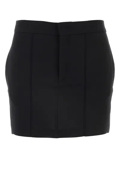 ISABEL MARANT ISABEL MARANT BLACK STRETCH POLYESTER BLEND LICOBA MINI SKIRT