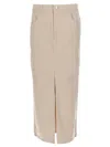 Isabel Marant Beige Solid Maxi Skirt In Neutral