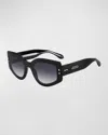 Isabel Marant Gradient Acetate Cat-eye Sunglasses In Black
