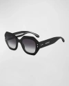 Isabel Marant Gradient Acetate Square Sunglasses In Black Grey Gradient