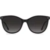 Isabel Marant Gradient Round Sunglasses In Black