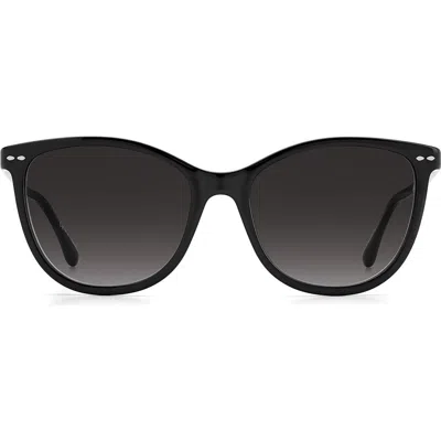 Isabel Marant Gradient Round Sunglasses In Black