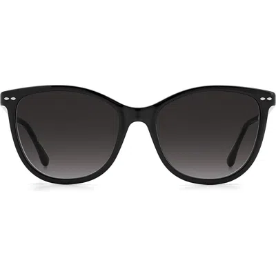 Isabel Marant Gradient Round Sunglasses In Black