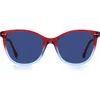 Isabel Marant Gradient Round Sunglasses In Red/blue