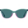 Isabel Marant Gradient Round Sunglasses In Teal Shpk
