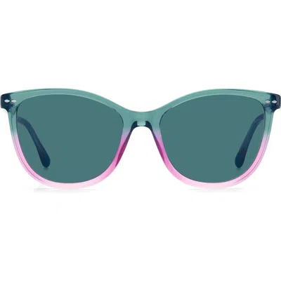 Isabel Marant Gradient Round Sunglasses In Blue