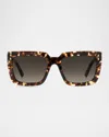 Isabel Marant 55mm Gradient Rectangular Sunglasses In Havana