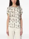 Isabel Marant Graphic-pattern Pleated Blouse