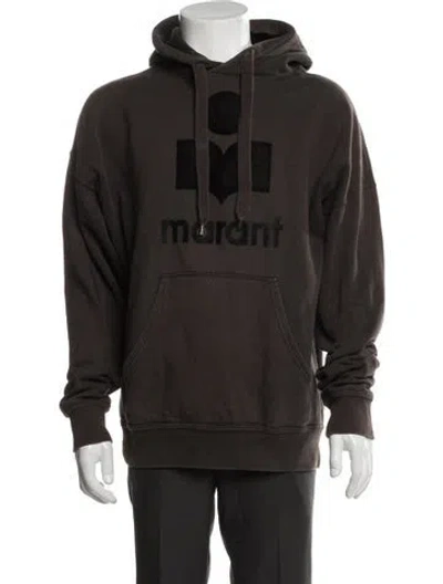 Pre-owned Isabel Marant Graphic Print Crew Neck Hoodie In Black