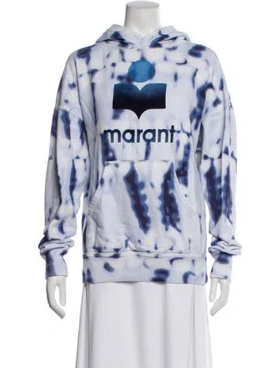 Pre-owned Isabel Marant Graphic Print Crew Neck Hoodie In Blue