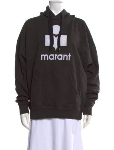 Pre-owned Isabel Marant Graphic Print Crew Neck Hoodie In Gray
