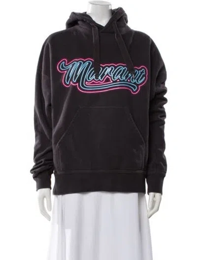 Pre-owned Isabel Marant Graphic Print Crew Neck Hoodie In Gray