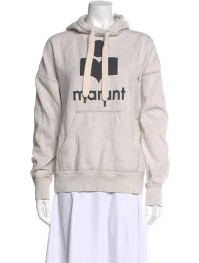 Pre-owned Isabel Marant Graphic Print Crew Neck Hoodie In Gray