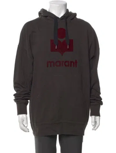 Pre-owned Isabel Marant Graphic Print Crew Neck Hoodie In Gray