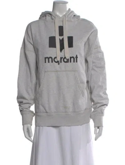 Pre-owned Isabel Marant Graphic Print Crew Neck Hoodie In Gray