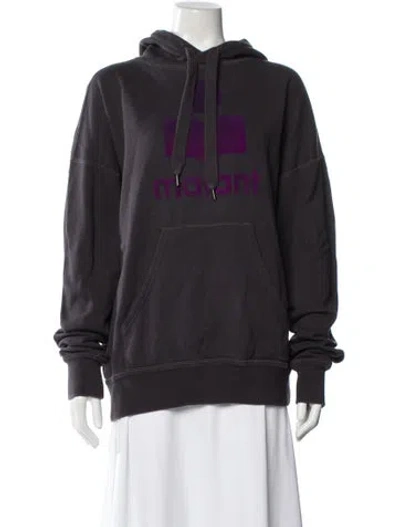 Pre-owned Isabel Marant Graphic Print Crew Neck Hoodie In Gray