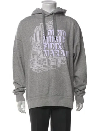 Pre-owned Isabel Marant Graphic Print Crew Neck Hoodie In Gray