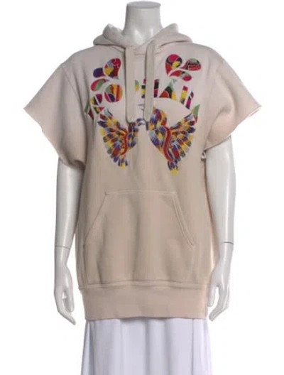 Pre-owned Isabel Marant Graphic Print Crew Neck Hoodie In Neutral