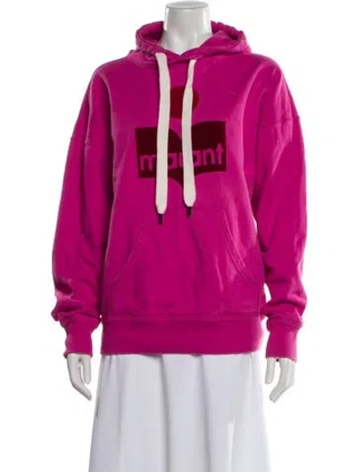 Pre-owned Isabel Marant Graphic Print Crew Neck Hoodie In Pink