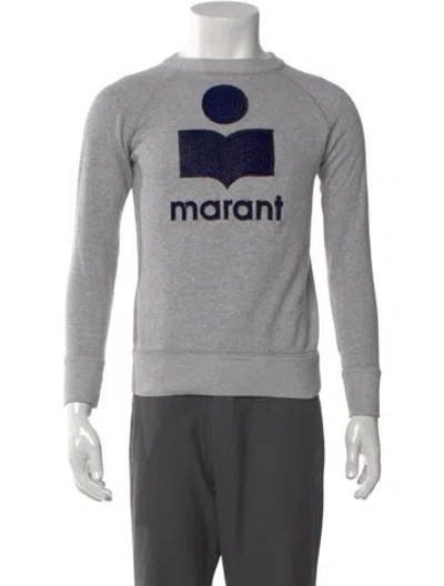 Pre-owned Isabel Marant Graphic Print Crew Neck Pullover In Gray