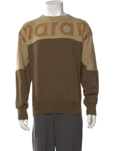 Pre-owned Isabel Marant Graphic Print Crew Neck Pullover In Green