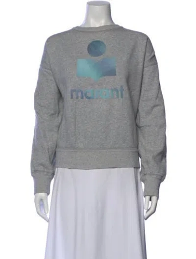 Pre-owned Isabel Marant Graphic Print Crew Neck Sweater In Gray
