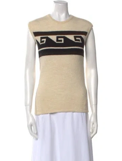 Pre-owned Isabel Marant Graphic Print Crew Neck Sweater In Neutral