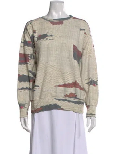 Pre-owned Isabel Marant Graphic Print Crew Neck Sweater In Neutral