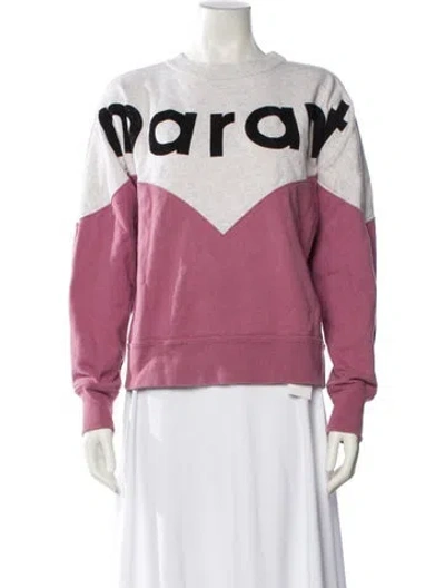 Pre-owned Isabel Marant Graphic Print Crew Neck Sweater In Pink