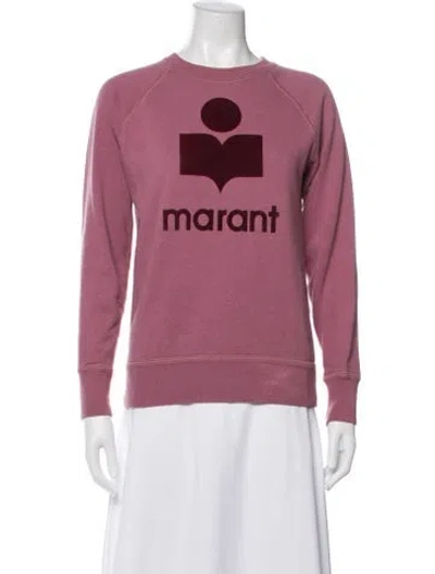 Pre-owned Isabel Marant Graphic Print Crew Neck Sweater In Pink