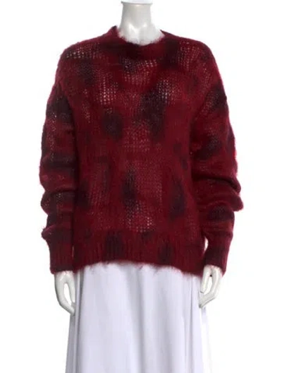 Pre-owned Isabel Marant Graphic Print Crew Neck Sweater In Red